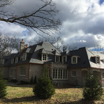 Slate Roof, Copper Gutters and Masonry - Lake Forest IL
