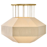 Hinkley Lyla Large Convertible Chandelier, Lacquered Brass