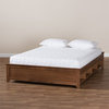 Baxton Studio Anders Full Size Ash Walnut Brown Finished Wood Storage Bed Frame