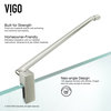 VIGO 40"x40" Frameless Neo-Angle 3/8" Shower, With Low-Profile Base, Brushed Nickel, 36", High Base