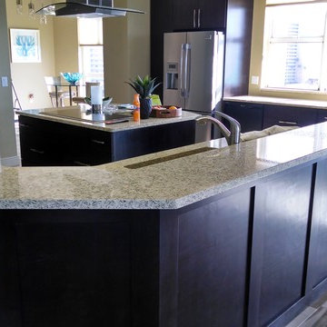 St. Pete Beach Espresso Recycled Glass Kitchen