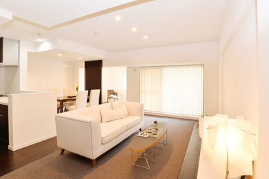他の地域にあるモダンスタイルのおしゃれなリビングの写真