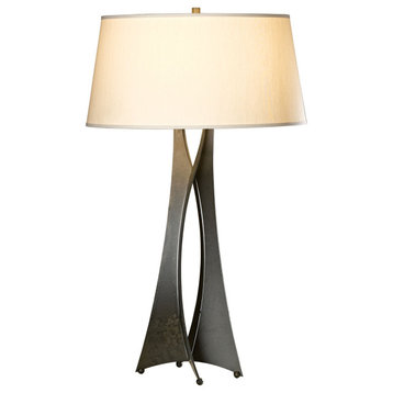 Hubbardton Forge 273077-1037 Moreau Tall Table Lamp in Vintage Platinum