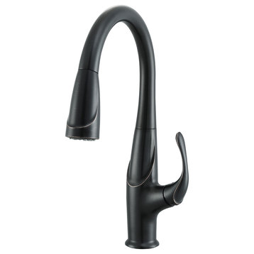 Eliya Single Handle Pull-Down Kitchen Faucet, Oil Rubbed Bronze