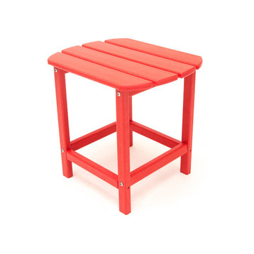 Corona 18" Recycled Plastic Side Table, Red