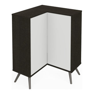 Bestar Small Space Corner Storage Unit Transitional Storage