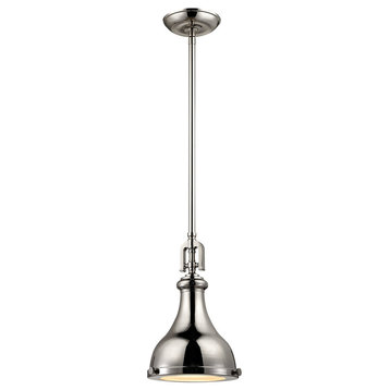 Rutherford 1-Light Pendant, Polished Nickel