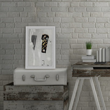 "Knee Length Skirts" Framed Painting Print