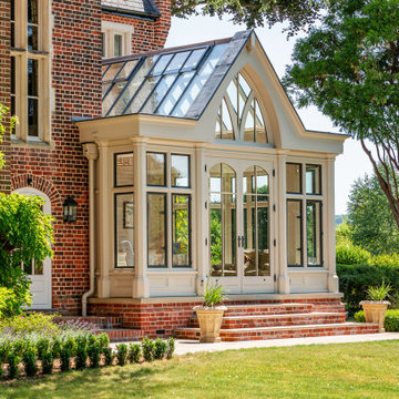 Large bespoke orangery with bronze windows