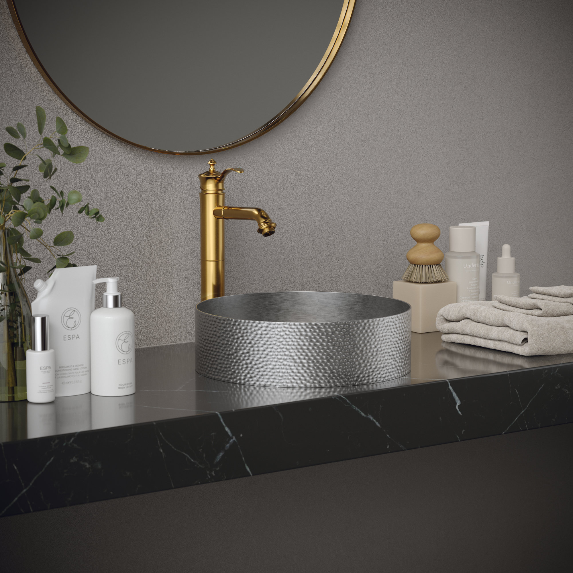 Karran Cinox Stainless Steel Round Vessel Sink, Stainless Steel