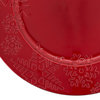 Charger Plates With Snowflake Design, Set of 4, Red