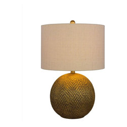 23.5 in. Gold Resin Table Lamp - Desk Lamps