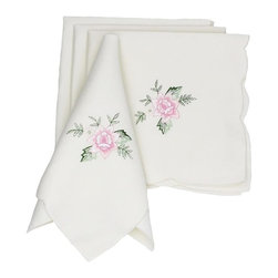 Xia Home Fashions - Bloom 21"x21" Napkin, Set of 4 - Napkins