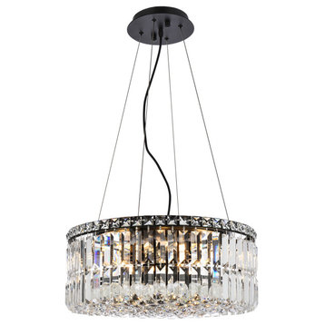 Elegant Lighting V2030D20BK/RC 20 inch black chandelier
