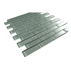 1x3 Smoke Glossy Subway Glass Mosaic Tiles - Home Accessories & Decor