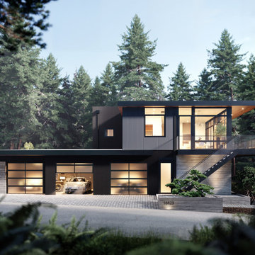 Modern House in Pine tree Forest, Edmonds