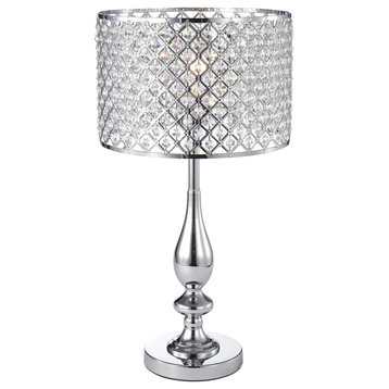 Warehouse of Tiffany's IMT81B/1CH Divina Crystal and Chrome Table Lamp