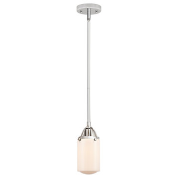 Innovations Dover Noveau 1 Light 4.5" Mini Pendant, PC/Frosted