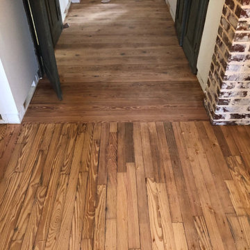 Sanded and hand scraped Heart Pine Floors in St. Augustine