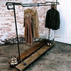 Roll Out Industrial Pipe Garment Rack