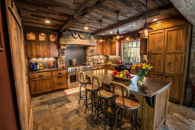 Kitchen - rustic kitchen idea in Minneapolis