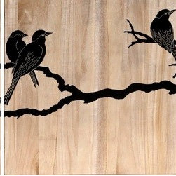 Three Wood Carved Bird Panels - Picture Frames