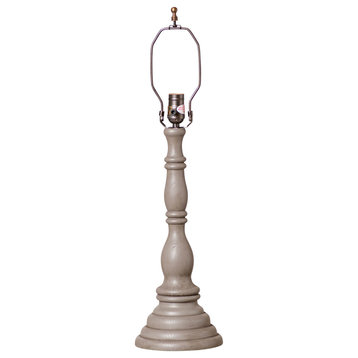 Irvins Country Tinware Davenport Lamp Base in Earl Gray
