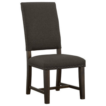 Twain Upholstered Side Chairs Warm Grey, Set of 2