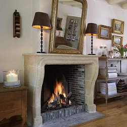 Firebox Stone inserts Herringbone & More (Mediterranean Style) - Indoor Fireplaces