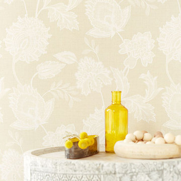 Danfi Beige Jacobean Wallpaper
