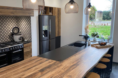 Idée de décoration pour une cuisine champêtre.