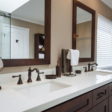 En suite Wainscoting and Oil Rubbed Bronze Renovation in Langley BC