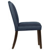 Powell Nail Button Camel Back Dining Chair, Mystere, Blue