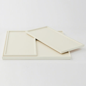 Nesting Trays In Ivory Lacquer, Set of 3