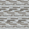 Glena 11.8"x11.8" Laminated Glass Mosaic Mix Wall Tile, Mixed Colors, Box of 15