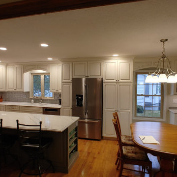 Kitchen Remodel Geneseo, IL Koch Ivory Smoke Fog MSI Calacatta Laza Quartz