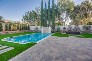 Inspiration for a rustic pool remodel in San Diego