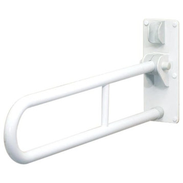 Fold-Up Support Grab Bar Without Leg, White