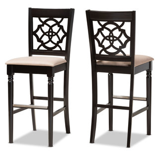 Alexandra Bar Stool Set of 2 Traditional Bar Stools And