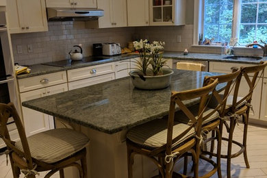 Elegant kitchen photo in Boston