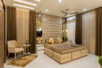 Trendy bedroom photo in Bengaluru