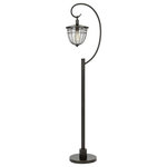 CAL Lighting & Accessories - Alma 1 Light Floor Lamp in Dark Bronze - Refresh your space with this three light metal lantern style floor lamp. It features a smooth satin dark bronze finish with clear glass shades. It's simple yet elegant design makes it adaptable to many different d�cor styles.