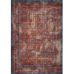 Palmetto Living by Orian - Palmetto Living by Orian Alexandra Northern Mashad Red Area Rug, 6'7"x9'6" - A collision of colors and shapes make the Northern Mashad area rug a must-have for your traditional home. Deep blues and jewel tones create a glittering, gemlike pattern under a distressed treatment that makes this accessory an instant classic.