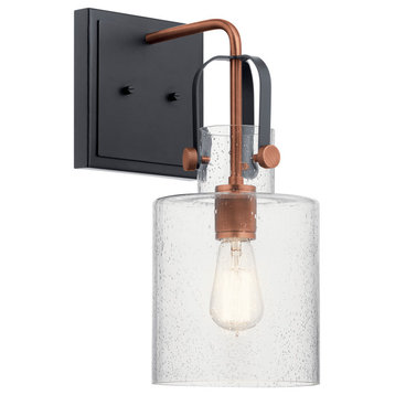 Kichler 52036ACO One Light Wall Sconce, Antique Copper Finish