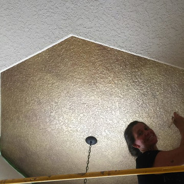 Faux Marble Walls & insets, Metallic faux insets