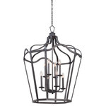 Kalco - Livingston Large Lantern - Livingston Large LanternStyle: TraditionalRated: DryPower: HardwireLamping: 8 light(s). 60W IncandescentBulb(s) not included.Finish: CharcoalThe Livingston Collection features a hand forged iron open cage construction with Charcoal finish.