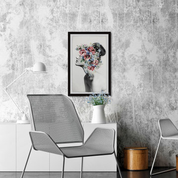"Floral Thoughts" Framed Painting Print