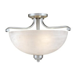 Minka Lavery Paradox Fluorescent Bulb 3 Light Semi Flush Mount - Lighting