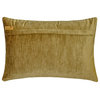 Gold Velvet 12"x22" Lumbar Pillow Cover Lattice, Trellis & Quilted - Gold Oud