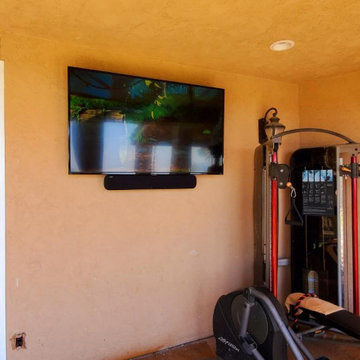 Audio and Video for Outdoor Fitness Room